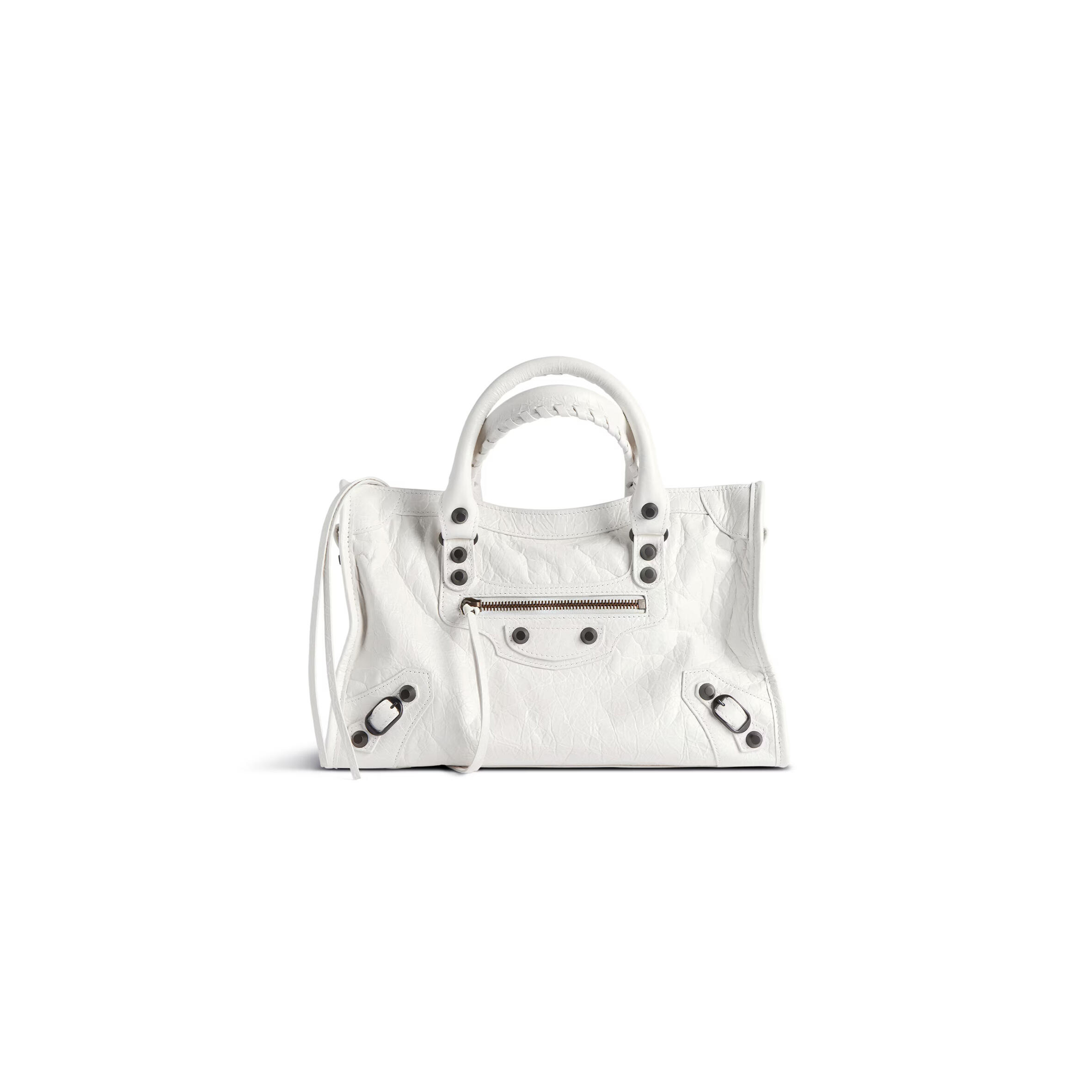 Ba1en*iaga women''s le city bag small in white 8114422abek9104 (29.9*19.1*9.9cm)
